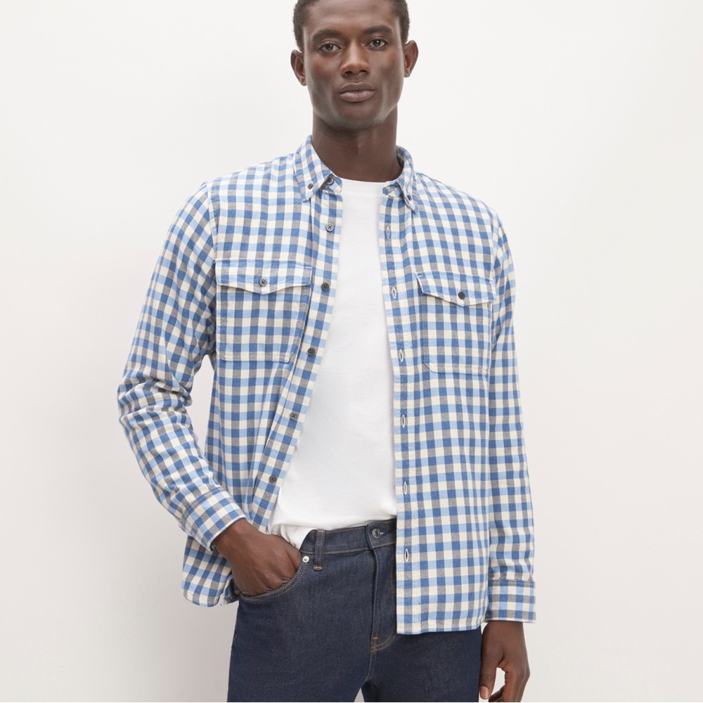 Everlane Men’s Brushed Flannel Shirt NWT Medium
